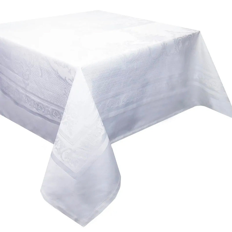 Garnier Thiebaut Beauregard White Jacquard Tablecloth