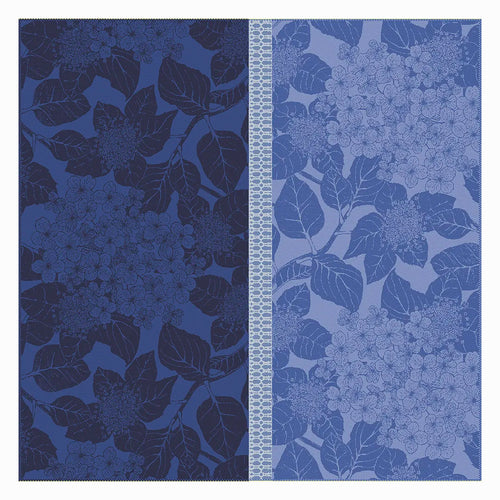 Garnier Thiebaut Hortensias Bleu Jacquard Napkin Set Of 4