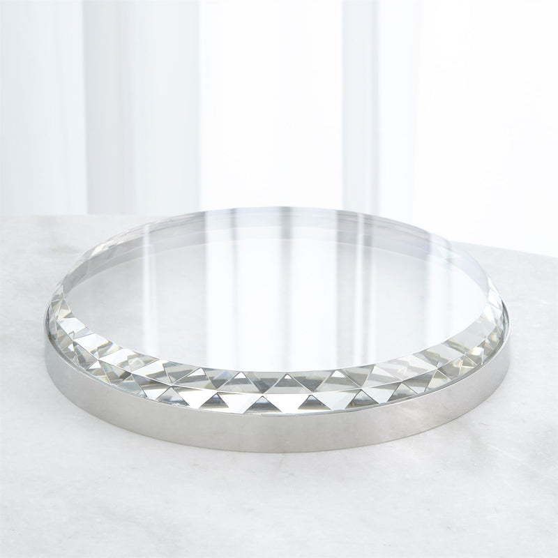 Global Views Banded Crystal Tray