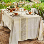 Garnier Thiebaut Mille Dentelles Naturel Jacquard Tablecloth