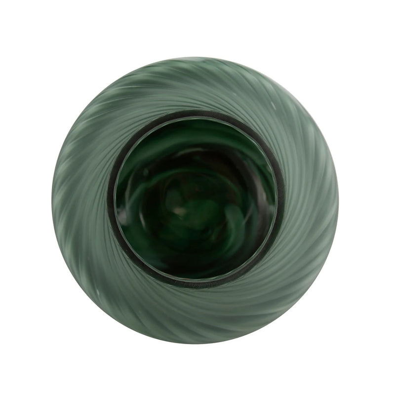 Teal Swirl Vase