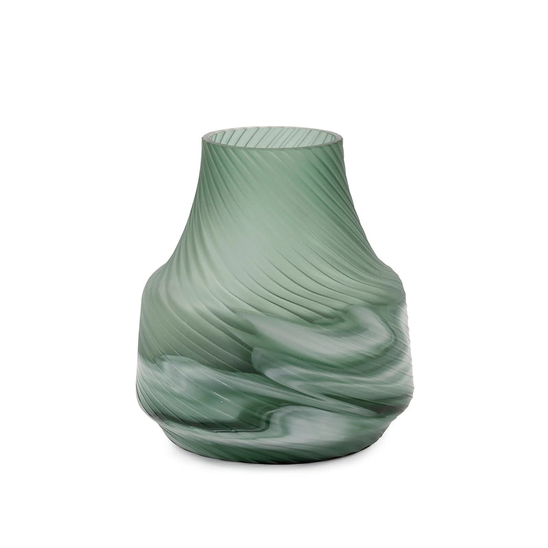 Teal Swirl Vase