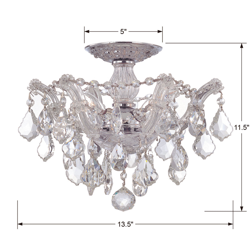 Crystorama Maria Theresa 3-Light Semi Flush Ceiling Mount