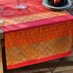 Garnier Thiebaut Mille Roses Festives Sangria Jacquard Table Runner