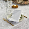 Garnier Thiebaut Mille Isaphire Blanc Jacquard Tablecloth