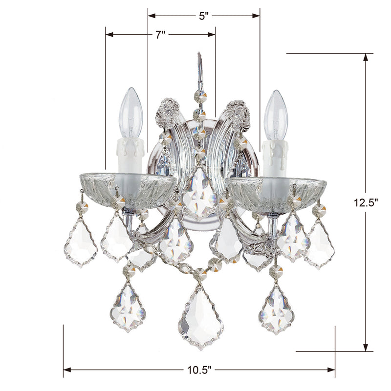 Crystorama Maria Theresa 2-Light Wall Sconce