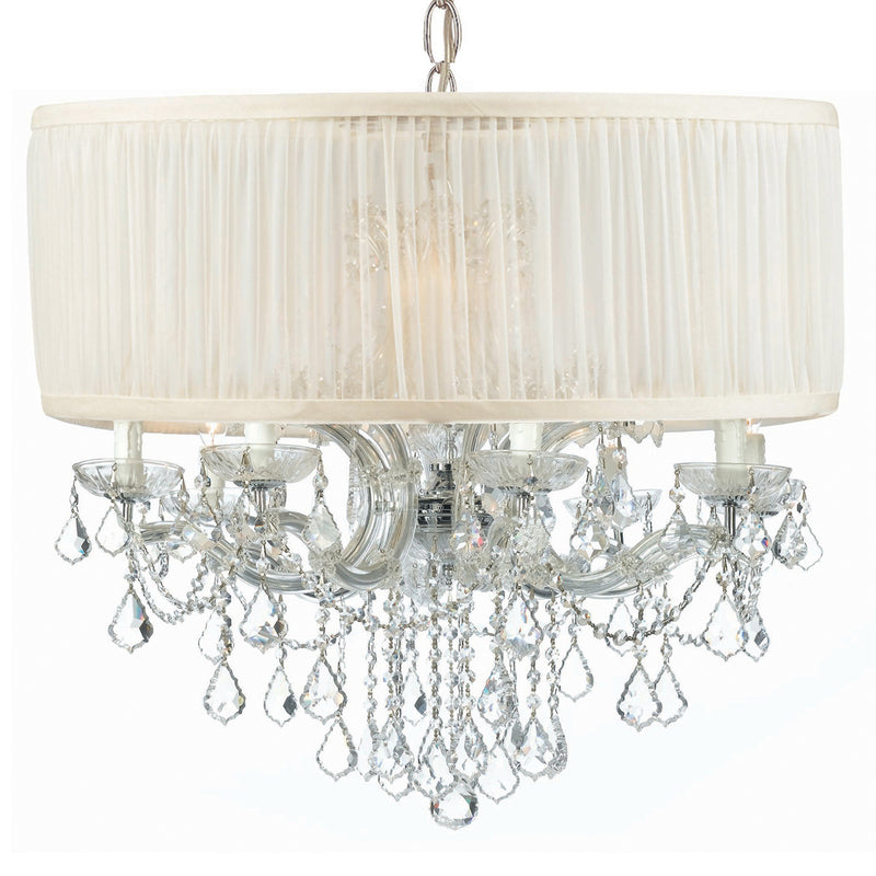 Crystorama Brentwood Drum Shade 12-Light Chandelier