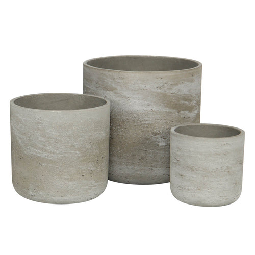 Eldon Cement Short Planter Set of 3