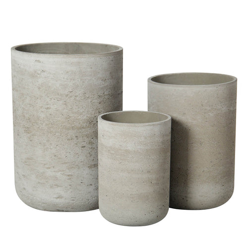 Eldon Cement Tall Planter Set of 3