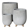 Keota Cement Tall Planter Set of 3