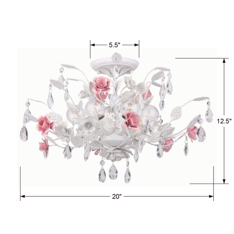 Crystorama Lola Semi Flush Ceiling Mount