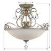 Crystorama Ashton Semi Flush Ceiling Mount