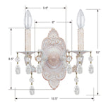 Crystorama Paris Market Crystal Drop 5022 2-Light Wall Sconce