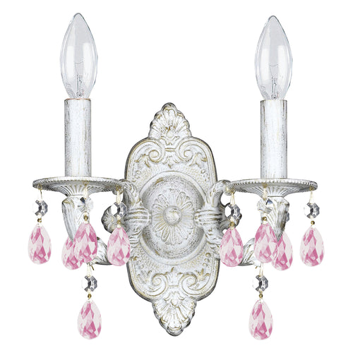 Crystorama Paris Market Rose Drop 5022 2-Light Wall Sconce