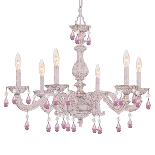 Crystorama Paris Market Rose Drop 5036 6-Light Chandelier