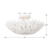 Crystorama Broche 4-Light Semi Flush Ceiling Mount