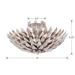 Crystorama Broche 4-Light Semi Flush Ceiling Mount