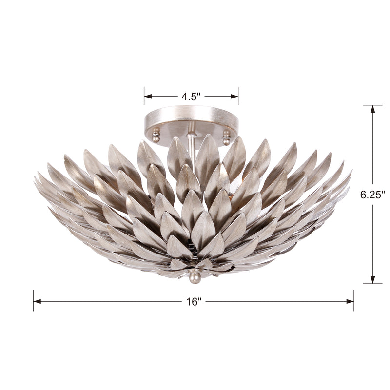 Crystorama Broche 4-Light Semi Flush Ceiling Mount