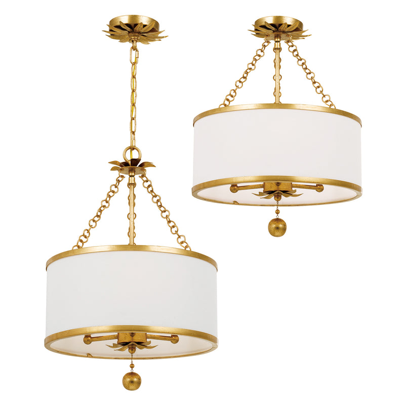 Crystorama Broche 3-Light Chandelier