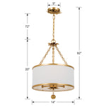 Crystorama Broche 3-Light Chandelier