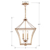 Crystorama Broche 4-Light Lantern