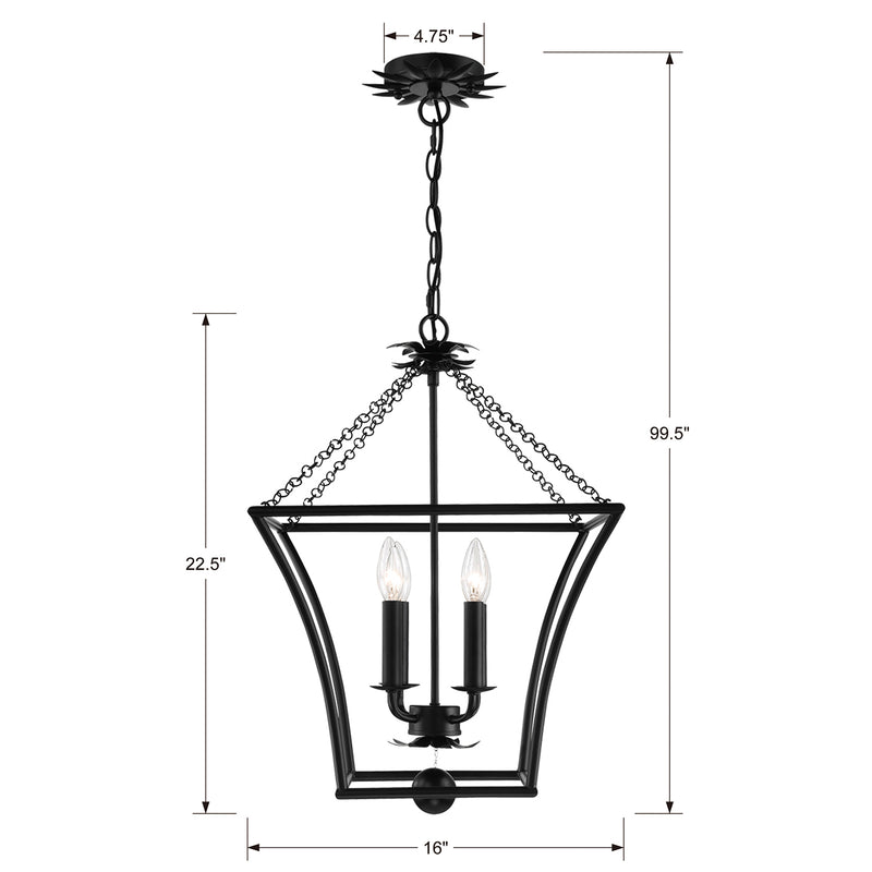 Crystorama Broche 4-Light Lantern