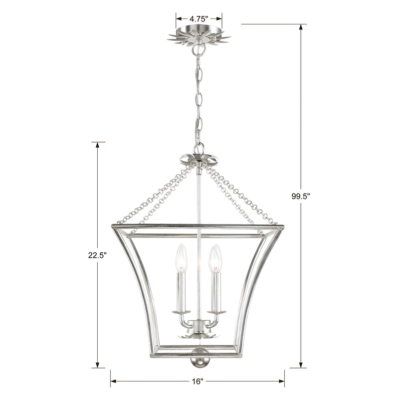 Crystorama Broche 4-Light Lantern