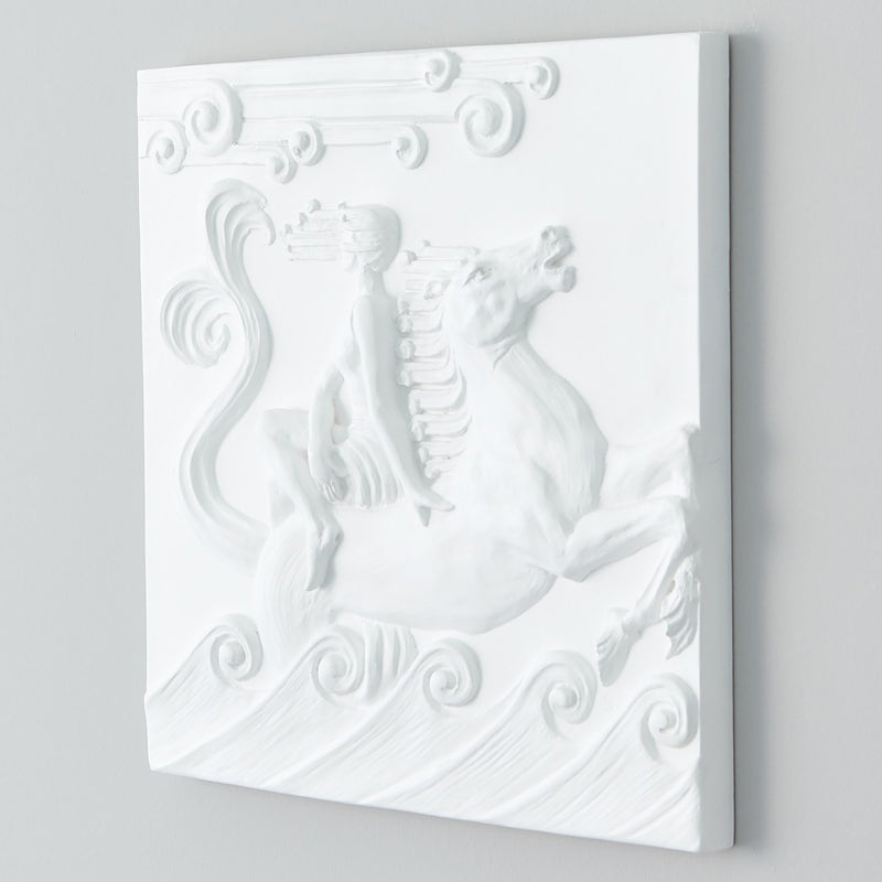 Global Views Seahorse Plaster Wall Panel