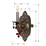 Crystorama Paris Market Murano Drop 5201 1-Light Wall Sconce