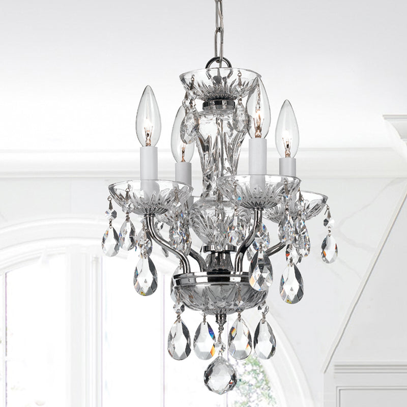 Crystorama Traditional Crystal 5534 4-Light Mini Chandelier