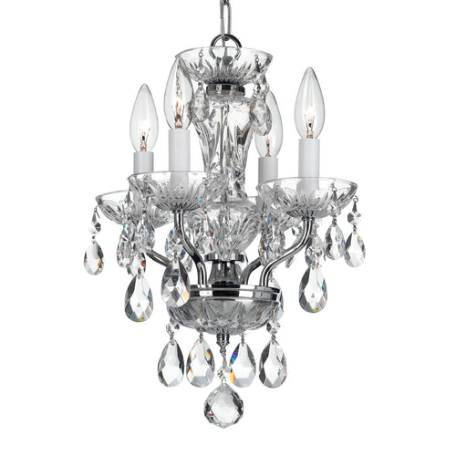 Crystorama Traditional Crystal 5534 4-Light Mini Chandelier