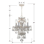 Crystorama Traditional Crystal 5534 4-Light Mini Chandelier