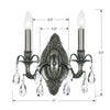 Crystorama Dawson 5562 2-Light Wall Sconce