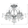 Crystorama Cedar Crystal Semi Flush Ceiling Mount