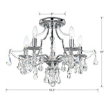 Crystorama Cedar Crystal Semi Flush Ceiling Mount