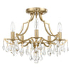 Crystorama Cedar Crystal Semi Flush Ceiling Mount