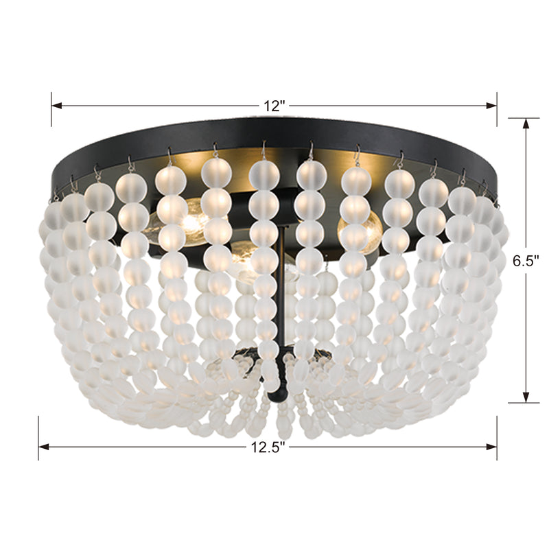 Crystorama Rylee 3-Light Flush Ceiling Mount