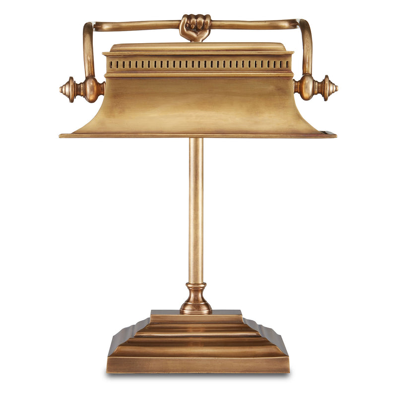 Bunny Williams for Currey & Co Malvasia Brass Desk Lamp