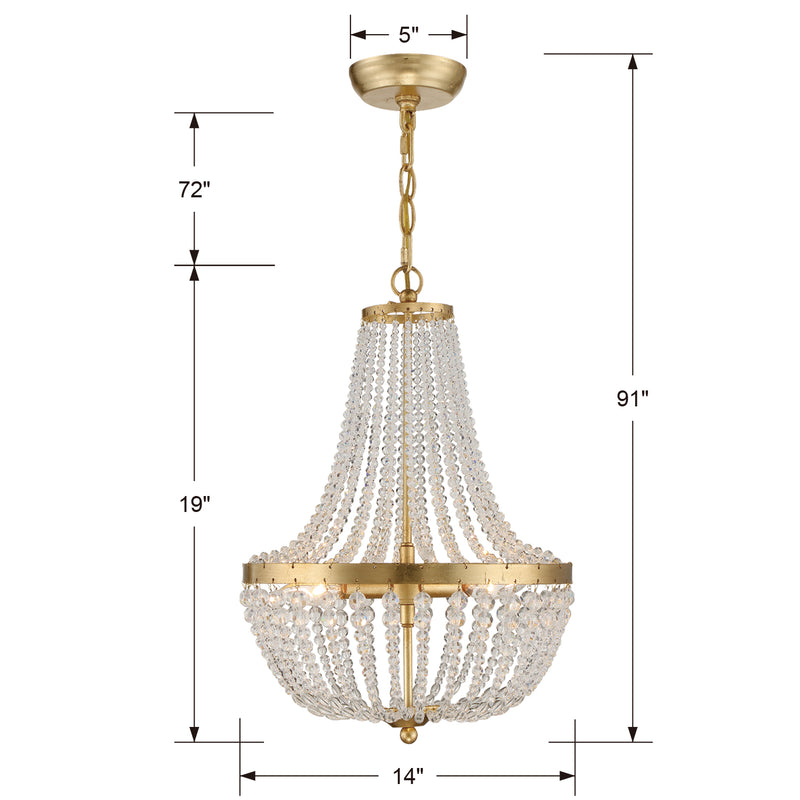 Crystorama Rylee 3-Light Chandelier