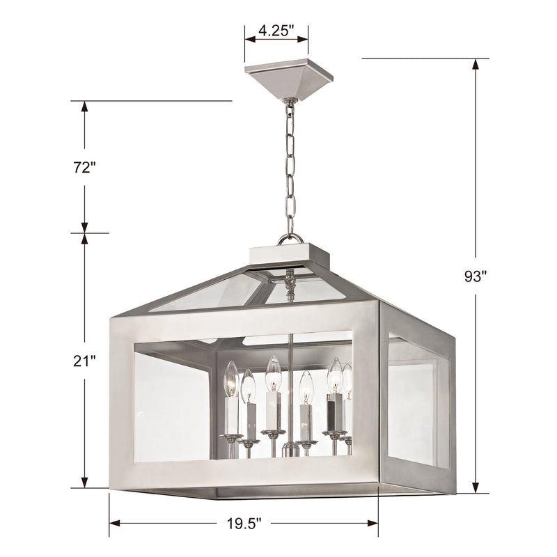 Brian Patrick Flynn For Crystorama Hurley 6-Light Chandelier