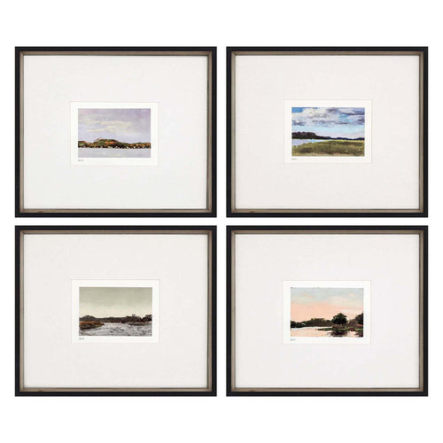 Green Land Study I Framed Art Set of 4