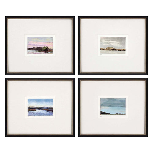 Green Land Study IV Framed Art Set of 4