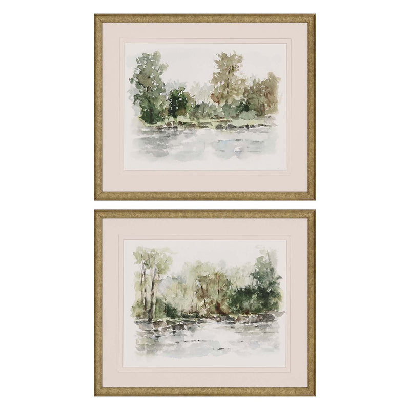 Harper Wooded Stream Framed Art Set of 2