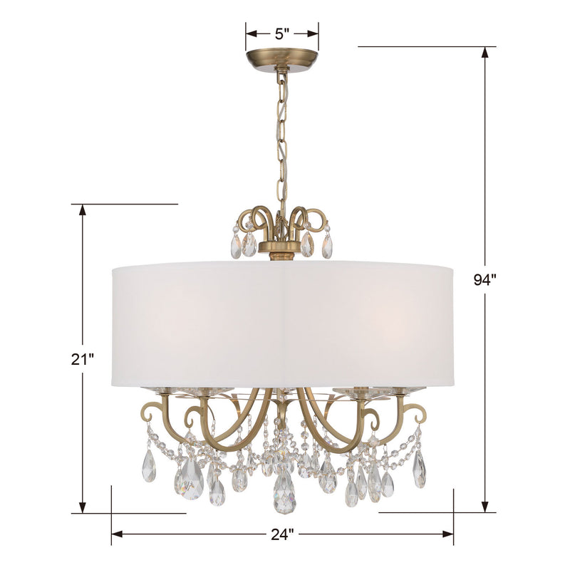 Crystorama Othello Shade 5-Light Chandelier