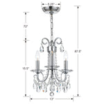 Crystorama Othello 3-Light Mini Chandelier