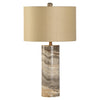 Chelsea House Gray Marble Column Table Lamp