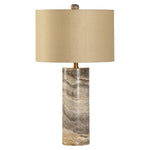 Chelsea House Gray Marble Column Table Lamp