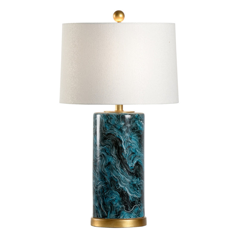 Chelsea House Malachite Cylinder Table Lamp