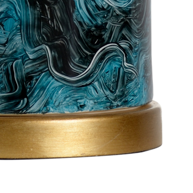 Chelsea House Malachite Cylinder Table Lamp