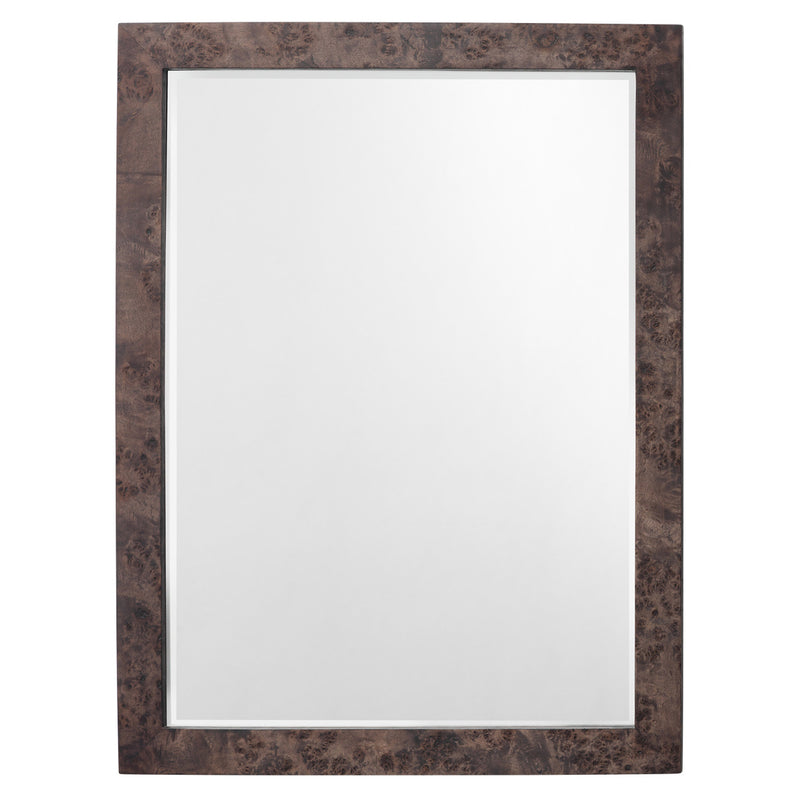 Jamie Young Chandler Burl Wood Rectangle Wall Mirror